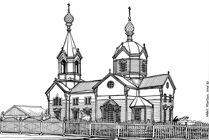 Деревяна Свято Успенська церква Мал 5