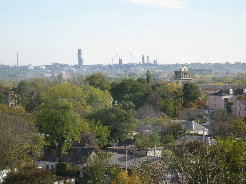 Панорама міста Вид з колеса огляду 30 липня 2014