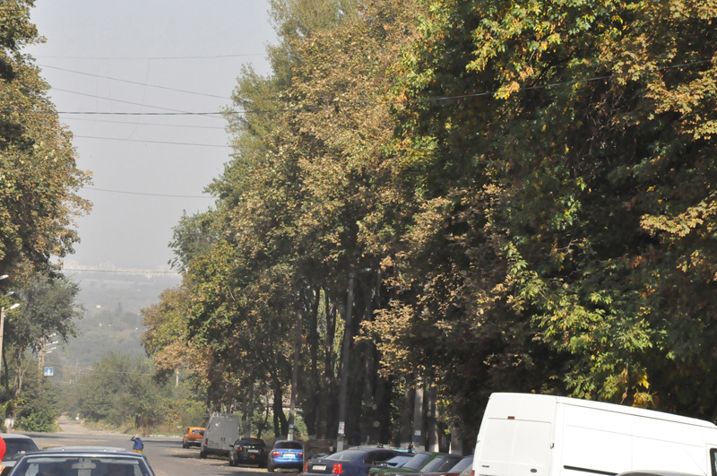 Вид на лівобережжя з вулиці Глаголєва 26 вересня 2015