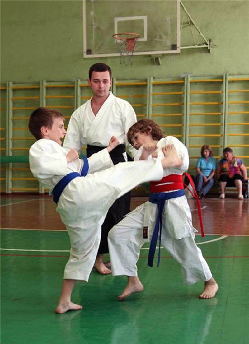 Евгений Лесняк контролирует поединок шотокан карате 24 травня 2013