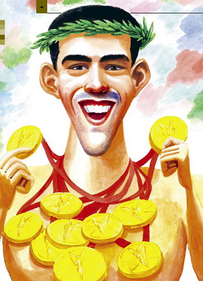 6666Кращий плавець всіх народів американець Майкл Фелпс на Олімпіадах завоював 23 золотих медалей