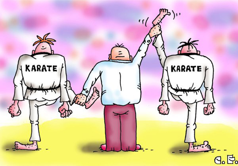 karikatura karate sergey ermilov 2235